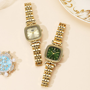 Montre pour femme minimaliste de luxe avec boîtier rectangulaire, vintage, élégante, à quartz, pour Noël, tendance - Product Image 6