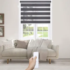 Black Out Blind Curtain Roller Vertical Cutting Machine Remote Control Zebra Blinds Motorized