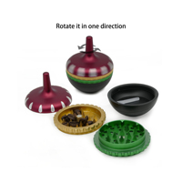 Broyeur à herbes en aluminium avec dents tranchantes, personnalisé, 2 pouces, 4 couches, broyeur gyroscopique, broyeur à tabac OEM, accessoires pour fumeurs