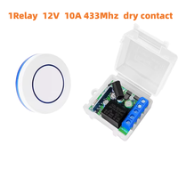 Transmetteur d'interrupteur d'éclairage à moteur télescopique 2 canaux 12V CC 433 MHz, télécommande sans fil 433 MHz à apprentissage en plastique et métal
