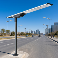 Lampe solaire LED monocristalline 120W pour rue, batterie LiFePO4, étanche IP66, télécommande, angle de faisceau 140°, garantie 3 ans