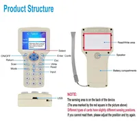 Programmeur de carte à puce RFID 10 fréquences NFC 125KHz 13.56MHz décodeur crypté clé inscriptible USB lecteur de cartes de contrôle d'accès d'hôtel
