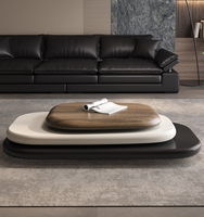 Table basse carrée moderne en bois à 3 niveaux rotative à 360° pour salon, mobilier de maison, couleur personnalisable