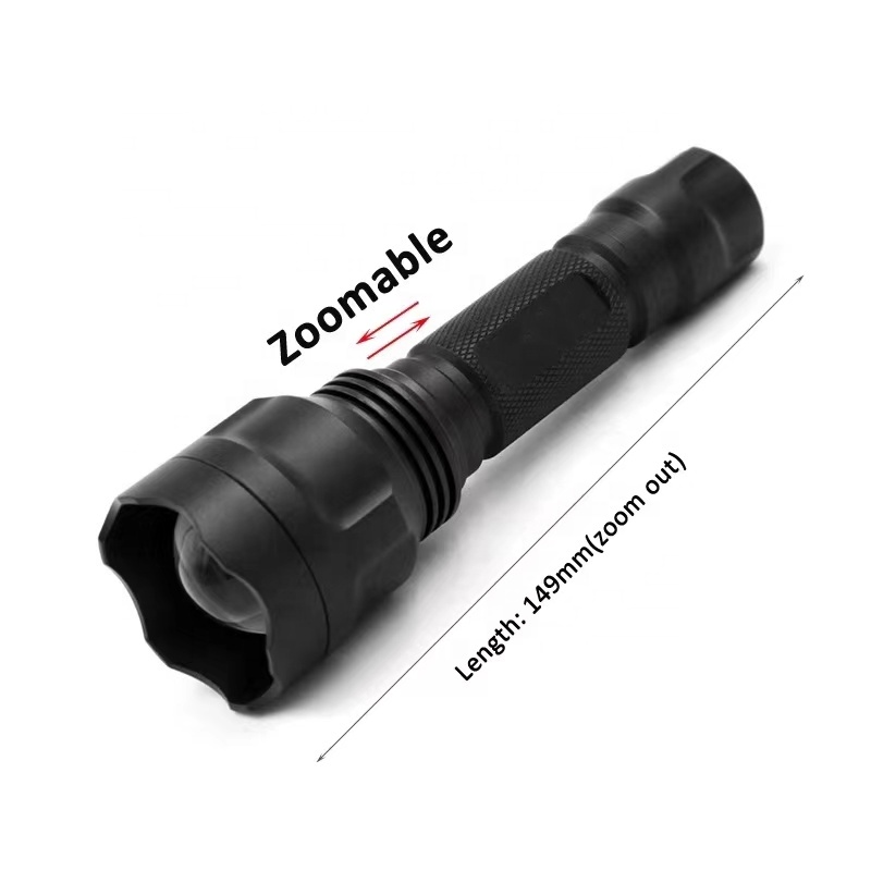 5W 850nm Torche LED Infrarouge Lampe De Poche IR Zoomable Pour La Portee De Vision Nocturne