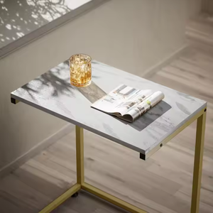 Personalizable Versátil Conveniente Madera Acero al carbono Base de metal Mesa de extremo Contemporáneo para apartamento para comedor Hotel Sala de estar - Product Image 6