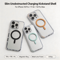 Casing Pelindung Kamera Anti Sidik Jari Magnetik Tahan Banting Model Ins, Tipis Tanpa Hambatan Saat Pengisian Daya, Bahan TPU+PC, untuk 18 Pro/Pro Max