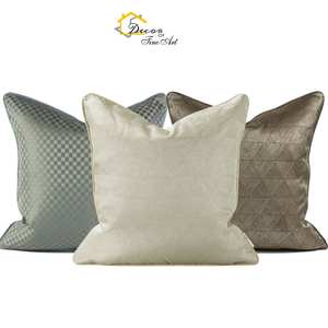 18 "copricuscini di lusso con motivo geometrico decorativo Jacquard federe grigie quadrate per case divano divano - Product Image 1