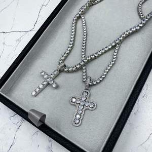 Collar con colgante de circonia cúbica para hombre, joyería ostentosa, chapado en oro de 18k, 5A, CZ, Hip Hop, venta al por mayor - Product Image 2