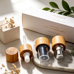 Capsules compte-gouttes personnalisées OEM en bambou et en bois, fermetures écologiques pour flacons d'huiles essentielles et de sérums, fermeture en bois - Product Image 3