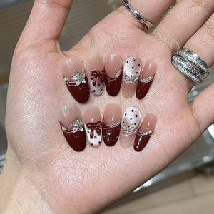 <span class=keywords><strong>Uñas</strong></span> Postizas Acrílicas de Lujo con Efecto Ojo de Gato, Diseño de Ataúd Cuadrado, Molde 3D, Glamorosas para Uso Diario, Venta al por Mayor - Product Image 3