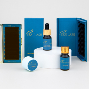 ESSI LASH Plateaux d'extensions de cils en velours personnalisés, vente en gros, pour volume facile à former en éventail, en poils synthétiques noir mat - Product Image 1