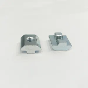 Mur slot T/mur pra-set (berlapis nikel atau berlapis seng) untuk profil aluminium seri 8mm slot 4040
