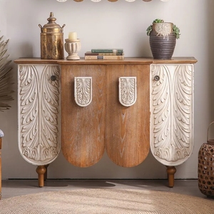 Gabinete de entrada Homestay Sala de estar <span class=keywords><strong>Hall</strong></span> de entrada Gabinete decorativo de madera maciza - Product Image 2