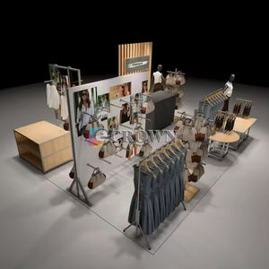 Display All Over Cartoon Printing Design Cabinet Zip - up Dress Kiosk Fixtures <strong>Layette</strong> <strong>Store</strong> Design Cotton Garment Kiosk OEM - Product Image 2