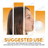 Chewing-gum à la saveur citron Julong OEM/ODM, vente chaude, avec vitamine C pour un regain d'énergie et une haleine fraîche, supplément buccal