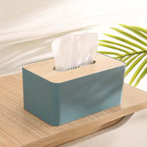Vente chaude simple couverture en bois boîte à mouchoirs ménage salon toilette boîte de rangement bureau <span class=keywords><strong>papier</strong></span> tiroir boîte - Product Image 4