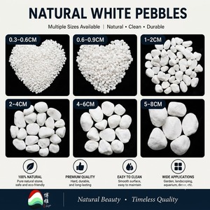 Ciottoli di Granito Bianco Naturale, Lavati e Lucidati, 1-2cm, Ecologici e Moderni per Giardino, Paesaggistica e Cortile - Product Image 3