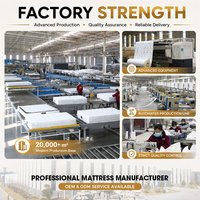 Matelas hybride de luxe double 137x190 à ressorts ensachés et mousse à mémoire de forme, construction multicouche en mousse, taille personnalisée, fourniture OEM