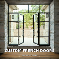 Portes coulissantes en aluminium et verre GELLJA, style français minimaliste antique, avec moustiquaire en fibre de verre et design graphique - Porte extérieure