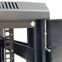 Rack de serveur 16U à montage mural, 19 pouces, en acier SPCC, certifié CE, protection IP20, charge statique de 100 kg, porte en verre trempé, en stock