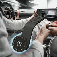 Pengisi Daya Mobil Nirkabel Magnetik yang Dapat Diisi Ulang, Dudukan Ponsel dengan Lengan Fleksibel dari Paduan Logam, Dapat Diputar 360 Derajat