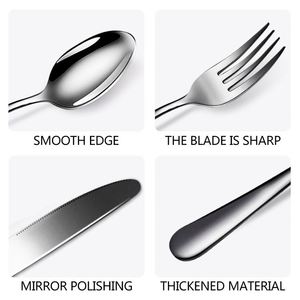 High Quality 24 Pieces Flatware Wedding Luxury Stainless Steel Cutlery Set With Box - Product Image 5