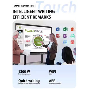 RAVLED 55/65/75/85/98/110 Polegada OPS Slot Sistema Duplo 4k Finger Touch Interativo Whiteboard Smart Board <span class=keywords><strong>Digital</strong></span> Signage Displays - Product Image 5