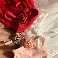 Robe d'été pour filles, style nouveau 2025, bretelles roses, douce et élégante, robe de plage princesse, tissu en maille ODM