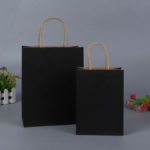 Bolsa de Papel Kraft Marrón Ecológica al por Mayor, Acepta Impresión Personalizada, Bolsa de Regalo, Bolsa para Llevar Comida Rápida de Supermercado, con Asa - Product Image 5