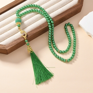 99 Beads 6mm Crystal Glass Tasbih Muslim Prayer Beads Necklace Wholesale Misbaha <strong>for</strong> Dhikr Ramadan <strong>Eid</strong> <strong>Gift</strong> - Product Image 4