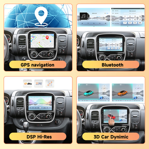 Hikity Qualcomm 8 Core 9 ''Audio de <span class=keywords><strong>voiture</strong></span> pour <span class=keywords><strong>Renault</strong></span> TRAFIC/Nissan NV300 2015 4 + 64 <span class=keywords><strong>sans</strong></span> fil Carplay Android Auto WiFi 4G ventilateur de refroidissement - Product Image 4