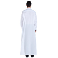 Thobe Arabe Style Saoudien de Haute Qualité pour Hommes, Vêtements Musulmans en Coton, Tenue Ethnique du Moyen-Orient pour le Ramadan, Abaya de Prière