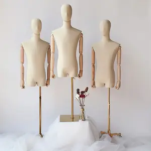 Men's Other White Half Body Male Mannequin with Head