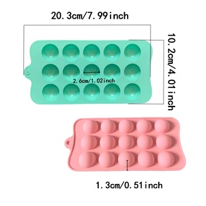 แม่พิมพ์ซิลิโคนทำช็อกโกแลต 15 หลุม ลดราคาพิเศษ อุปกรณ์ทำขนม DIY เหมาะสำหรับใช้ในบ้านและร้านอาหาร - Product Image 6