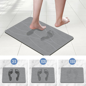 Alfombrilla de Baño de Tierra de Diatomeas de Secado Rápido Ecológica, Minimalista, <span class=keywords><strong>Antideslizante</strong></span>, Duradera y Fácil de Limpiar - Product Image 1