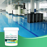 Peinture époxy liquide pour sols, résistante aux rayures, haute résistance, durable, auto-nivelante, résistante aux acides et aux alcalis, imperméable, application au pinceau
