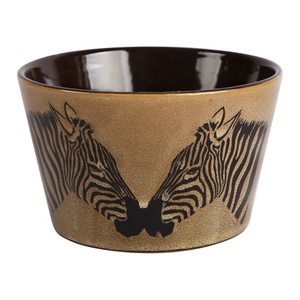 Hoge Kwaliteit Luxe Keramische Afrikaanse Zebra Reactie Glazuur Thuis Keramische Kom - Product Image 3