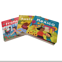 Venta al por mayor de libros de tablero cuadrado serie niños aprendizaje preescolar libro de educación temprana impresión personalizada