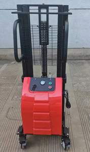Transpaleta de servicio pesado de 1,6 m de altura y 0,8 toneladas, carretilla elevadora apiladora semieléctrica manual para industrias de la construcción, buen transporte - Product Image 3