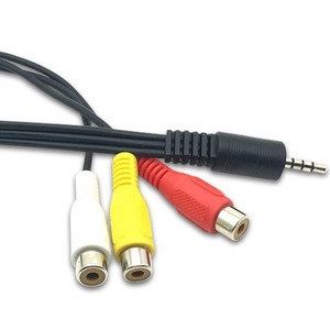 สายเคเบิล 3.5 มม. ถึง 3Rca Av แบบตัวผู้ต่อตัวเมียสำหรับการเชื่อมต่อเสียงและวิดีโอของกล่องรับสัญญาณ - Product Image 2