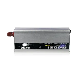 DOXIN Inverter Tenaga Surya 500W 1000W, Inverter Tenaga Surya 12V 24V, Perlindungan Multipel untuk Peralatan Mobil