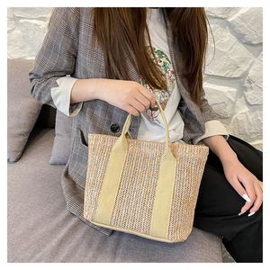 Bolso de Paja Tejido de Moda al por Mayor, Bolso de Mano de Ratán para Chicas, Bolso de Playa para Vacaciones de Verano para Mujeres - Product Image 5