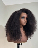 Perruques Lace Front Cheveux Humains Bouclés Kinky, Perruque Jerry Curly Cheveux Humains, Perruques Lace Front Cheveux Humains Effet Mouillé et Ondulé, Perruques Lace Front Cheveux Humains Pré-Pluckées Ondes Profondes