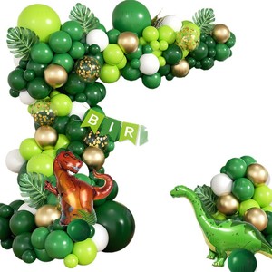 Ballons de Fête Thème Dinosaure Joyeux Anniversaire Écologiques pour Filles et Garçons – Décoration d'Ambiance et Aménagement de Scène pour Bébé - Product Image 6