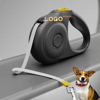 Elecpet 3m Laisse rétractable pour chien pour petit chat Chien Laisse étanche à un bouton de contrôle pour chien pour le jogging Écologique