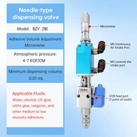 Vanne à aiguille pneumatique pour distribution de liquide unique, machine de distribution d'adhésif UV, moteur contrôlé par PLC, acier inoxydable, 220V, 1