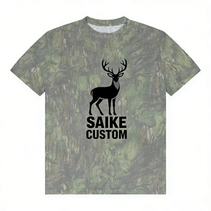 사용자 정의 저항 울트라 소프트 하이킹 티셔츠 통기성 컴포트 스트레치 소재 씻어 사냥 카모 티셔츠 낚시 셔츠 - Product Image 4