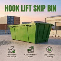 Conteneur de chantier anti-rouille pulvérisé 3-12m3 avec logo personnalisé couleur RAL pour déchets de construction industrielle