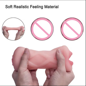 Masturbadores de Bolsillo 2 en 1 Portátiles para Hombres, Masturbadores Masculinos Realistas, Copa Masturbadora Fácil de Limpiar - Product Image 2