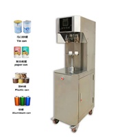 Máquina semiautomática de sellado de conservas de alimentos de latas, máquina selladora de tapado de cubierta de hojalata